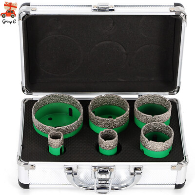 Diamant-Bohrkrone Fliesen-Bohrer Set Feinsteinzeug M14 für Winkelschleifer Flex