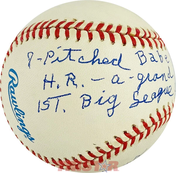 PAUL HOPKINS AUTOGRAPHED AL BASEBALL INSCRIBED PITCHED BABE RUTH'S 59TH HR PSA - Image 2 of 4