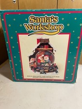  4b Santa's Lighted Musical Workshop Snowglobe W/ Music  Lights