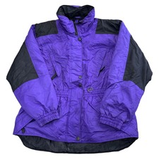 Vintage Ski Gear Ski Jacket Padded 90s Retro Purple Womens Large