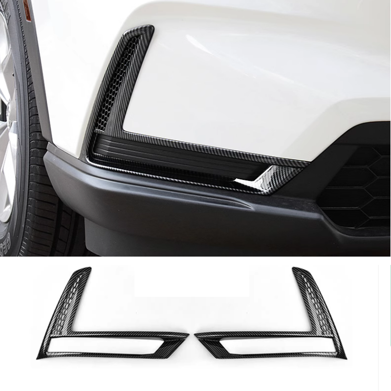 Carbon Fiber Front Fog Light Cover Trim for Honda CRV CR-V 2023-2025