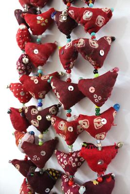 Traditional 30 Fabric Birds Tota Door Hanging String Decoration Ornaments Pair
