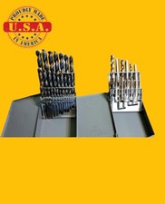 set of 2 boxes of 29 drill bits and 18 taps Hss Molybdenum m7 Live Warranty