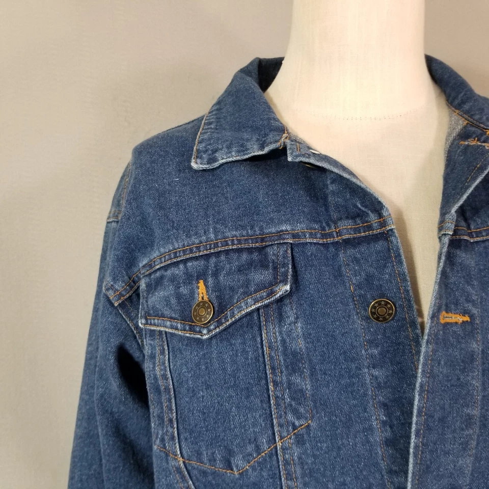 Aladdin Denim Trucker Jacket men's medium blue Aladdin Casino Las Vegas - Image 4 of 4