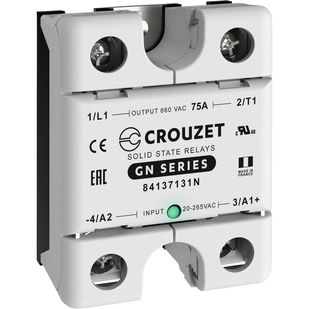 Crouzet Relè a semiconduttore 84137131N 75 A Tens.comm.max: 660 V/AC
