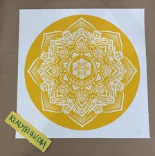 Yellow Mandala Shepard Fairey Large Screenprint Obey Obeygiant Art Graffiti