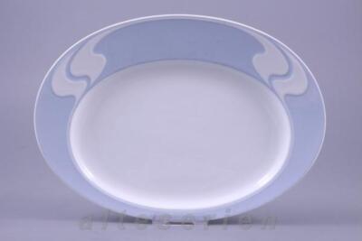 Fleischplatte klein Rosenthal Asimmetria Welle blau