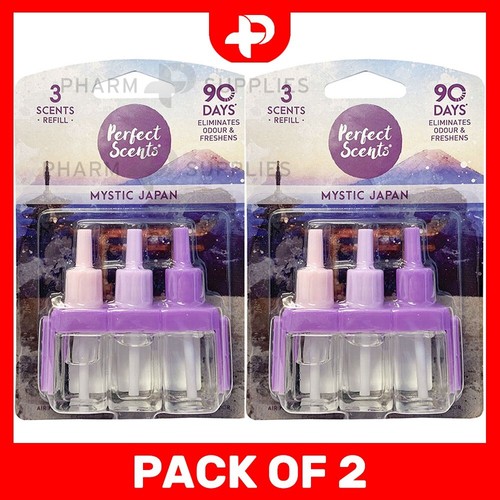 2 x Febreze Plug in Refills Perfect Scents Air Freshener Mystic Japan