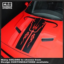 Decal For Dodge Challenger 2015 2016 2017 2018 2019 Toro Bull Skull Hood Stripes