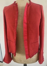 Nwt Maje Spring Jacket With Fringe And Velvet Details S / 8 New