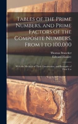 Tables of the Prime Numbers, and Prime Factors of the Composite Numbers, From