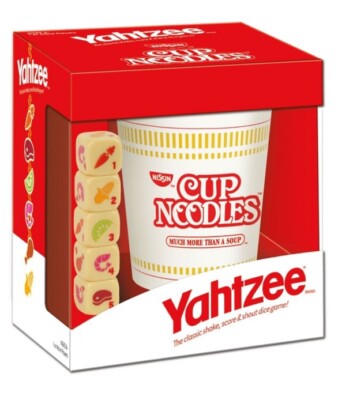 YAHTZEE Cup NoodlesCollectible Ramen Custom DiceTravel Yahtzee Dice Game New