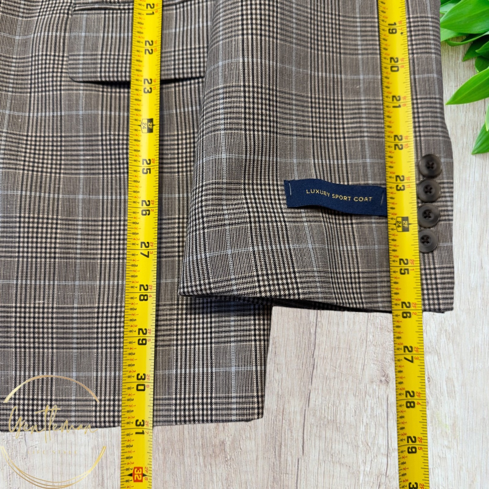 STAFFORD Mens Blazer Sport Coat Two Button Jacket 52R Beige Wool/Linen