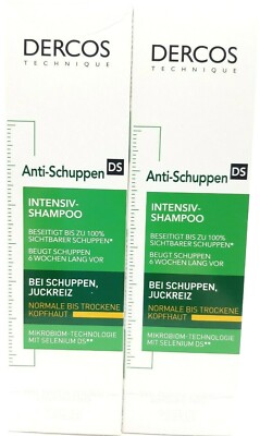 2 x VICHY DERCOS Anti-Schuppen Shampoo trock.Kopfhaut 200 ml PZN 11162585