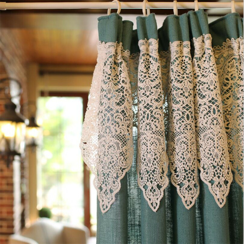 Lace Short Half Curtain for Kitchen Window Drape Living Room Treatment Decor 1pc