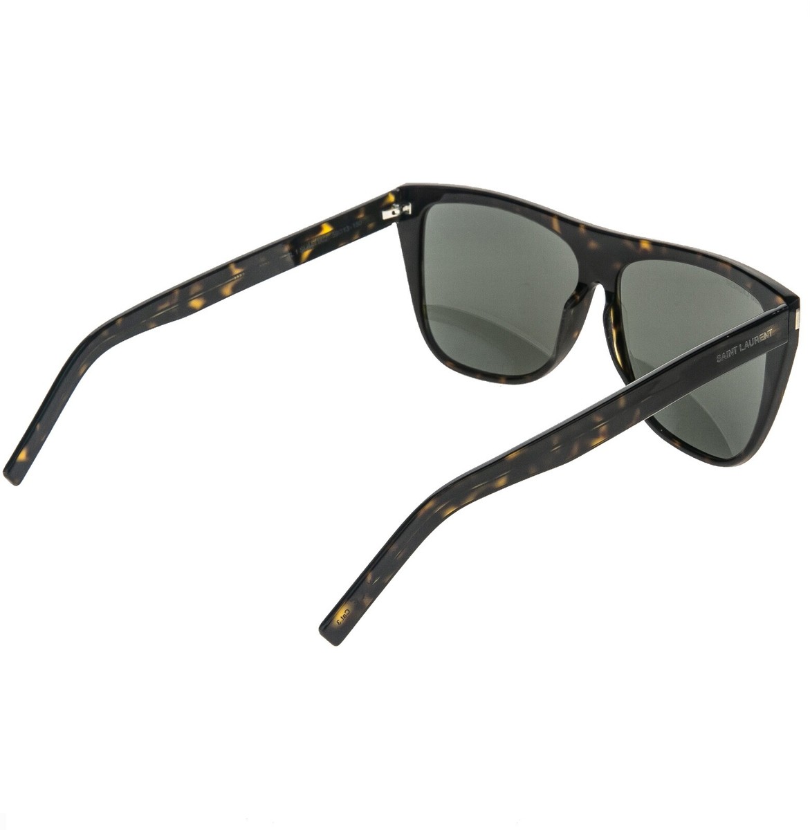 SAINT LAURENT SL 1 SLIM 002 Tortoise Gray Rectangular Unisex  display picture 1