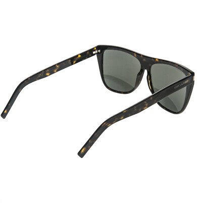 Saint Laurent Bold SL 1 black tortoise sunglasses (unisex) SAINT LAURENT SL 1 SLIM 002 Tortoise Gray Rectangular Unisex  main image 2