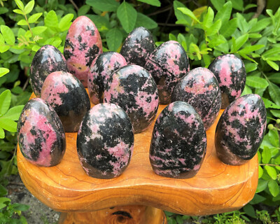 Rhodonite Free Form Crystal: Cut Base Free Standing, Display - Choose Size
