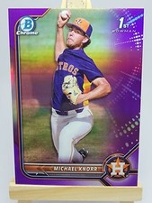 Michael Knorr 2022 1st Bowman Draft Chrome Purple Refractor #BDC-120 /250 Astros