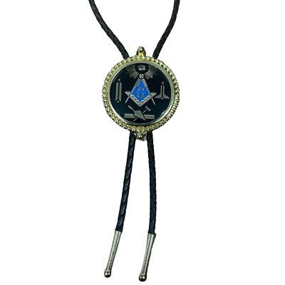 Masonic Freemasons Black Rodeo Western Cowboy Unisex Fashion Bolo Tie