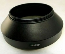 43mm Metal LENS hood Wide Angle for 3.5cm 2.8cm screw w/ threads in front rim 62