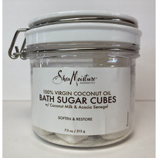 Shea Moisture Bath Sugar Cubes Virgin Coconut Oil Acacia Senegal 7.5 oz