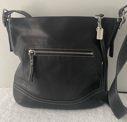 Coach Vintage Leather Black Crossbody Shoulder Bag 1414 - Image 1
