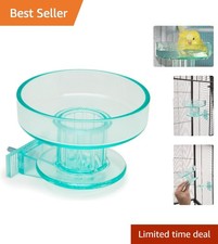 Clear Plastic Quick Lock Bird Bath for Lovebirds, Parakeets,  Finches 1 Pack 