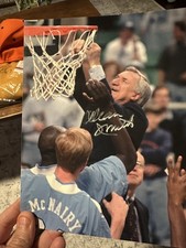 Dean Smith not Coach K signed  8x10 Photo UNC North Carolina Coach Gtd Pass JSA