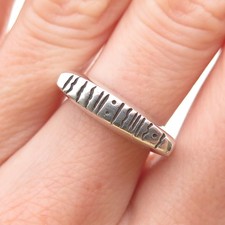 Lisa Jenks 925 Sterling Silver Vintage Modernist Ring Size 6.25