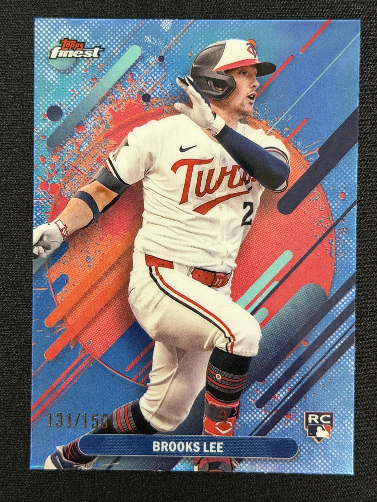 2025 Topps Finest • Brooks Lee RC #299 Rare Sky Blue Refractor /150 • Twins NM/M
