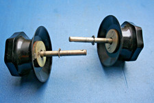 2 szt. bakelitowe obrotowe - głowice radiowe / przyciski urządzenia.......