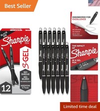 Ultra-Smooth 0.7mm Gel Pens - 12-Pack Black Ink, Perfect for School Office