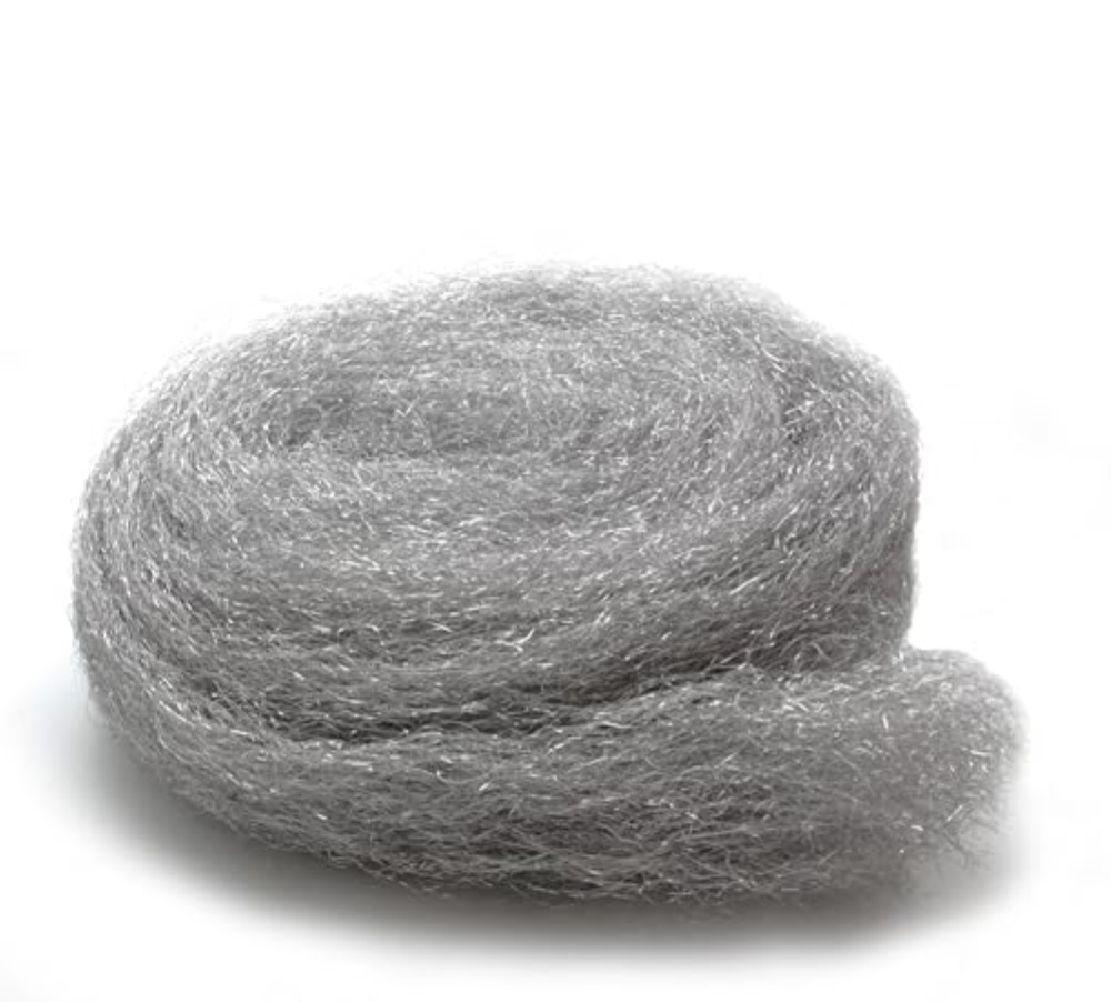 Paglia di ferro n. 2 â€" Rotolo di lana d'acciaio, 200 g, grado forte, ideale pe