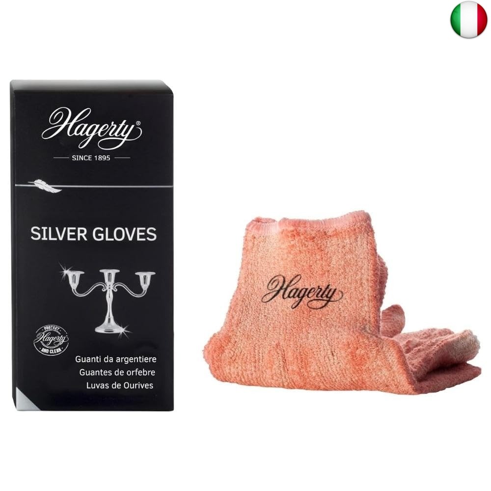Hagerty Silver Gloves Guanti detergenti per argento con antiossidante 1 paio I