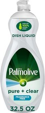 Palmolive Ultra Dishwashing Liquid Dish Soap, Pure  Clear Fragrance Free - 32.5