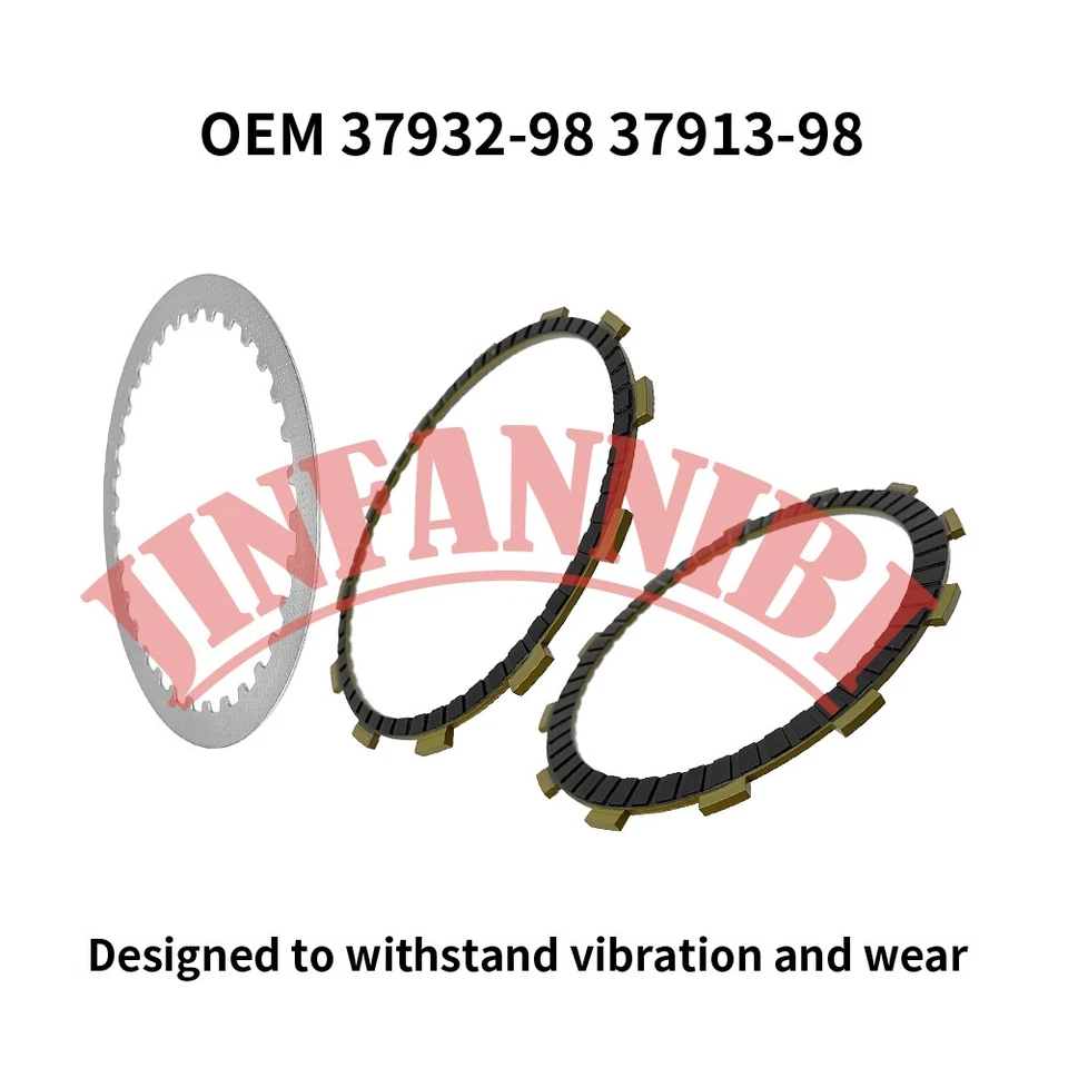 Clutch Friction Steel Plates Kit with Bolts Set for Harley Road King 1998-2017 - Image 2 of 4