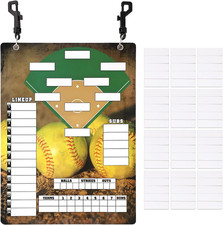Magnetic Baseball Clipboard for Coaches,Dry Erase Softball Baseball Lineup Board