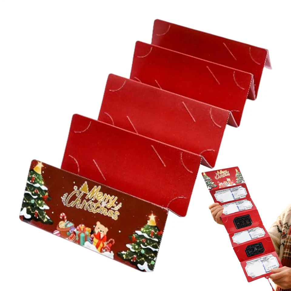 Christmas Money Wallet Envelopes 7 Slots Cash Holder Gift Card Voucher Gift - Image 4 of 4