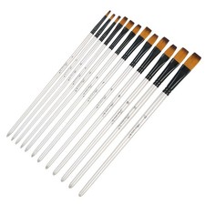 1 Set New Nylon Wool Artist Paint Brushes Fit For Watercolour Acrylic Gouache