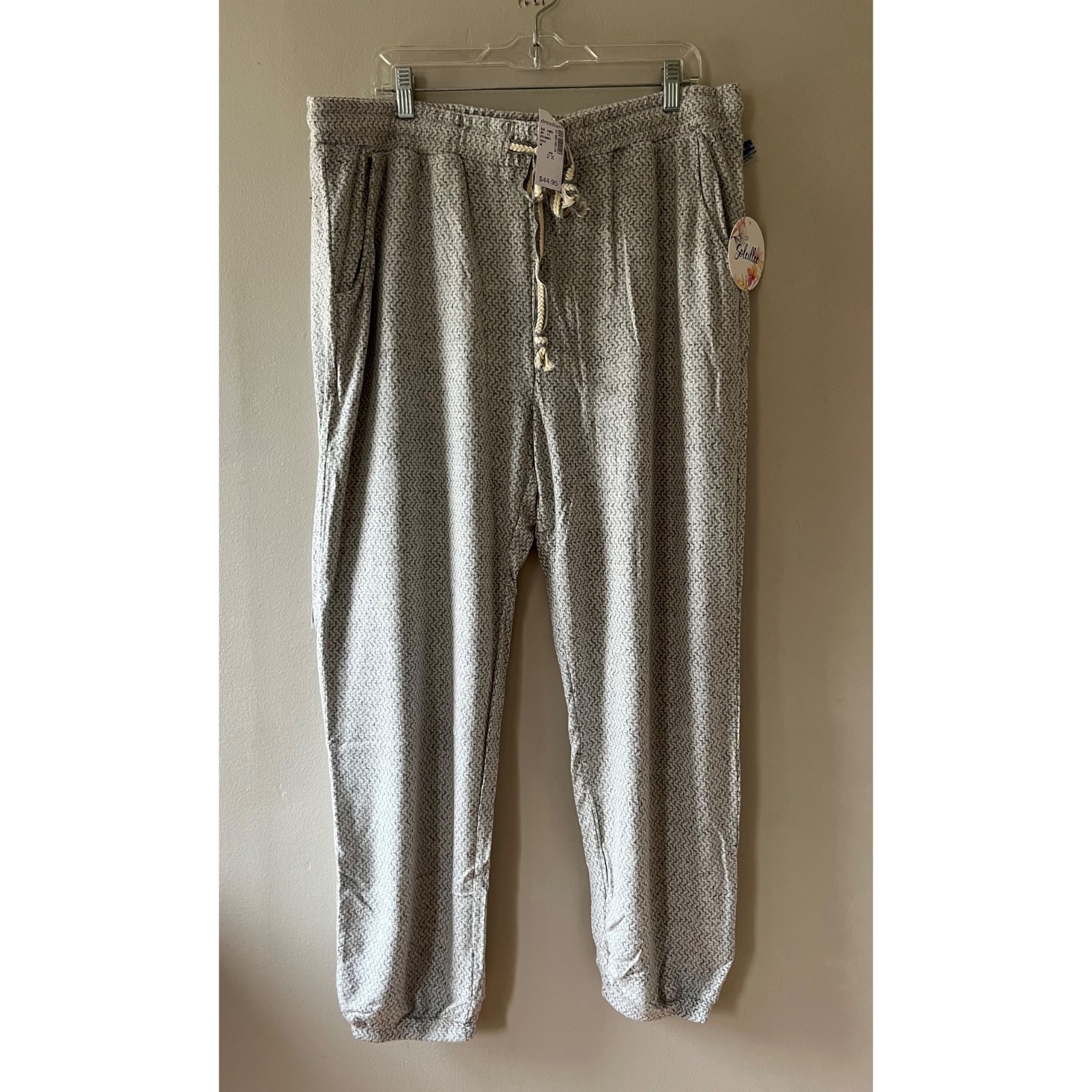 Dressbarn Sz 2X Stretch Pull On Gray Knit Yoga Pants Loose S