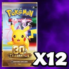 (OPENED LIVE) 30th Celebrations Pokemon Booster Pack - x12 Packs