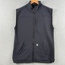 Vintage Carhartt Vest Mens XL Tall Navy Blue V28 NVY Fleece Lined Workwear