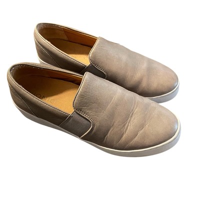 Vionic Demetra Gray Leather Slip-On Loafer Women s Size 8.5
