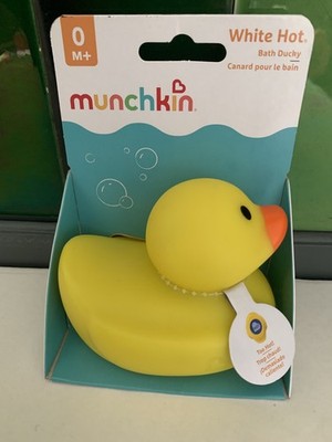 Munchkin weiß heiß Sicherheit Gummi gelb Bad Ente Spielzeug für Babys oder Kleinkinder