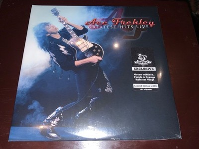 2-Purple & Orange 12  Vinyl LP Record Album Ace Frehley KISS Greatest Hits Live