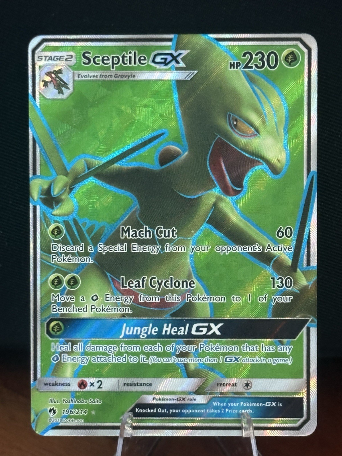Sceptile GX (Full Art) 196/214 Sm-Lost Thunder Holo NM