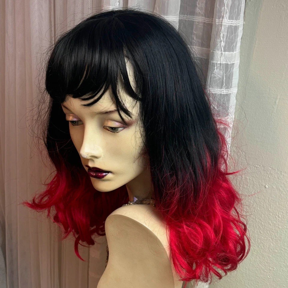 Peluca Estrella de Incognito Larga Ondulada Dos Tonos - LIQUIDACIÓN Giro Regaliz Halloween Foto 3 de 3