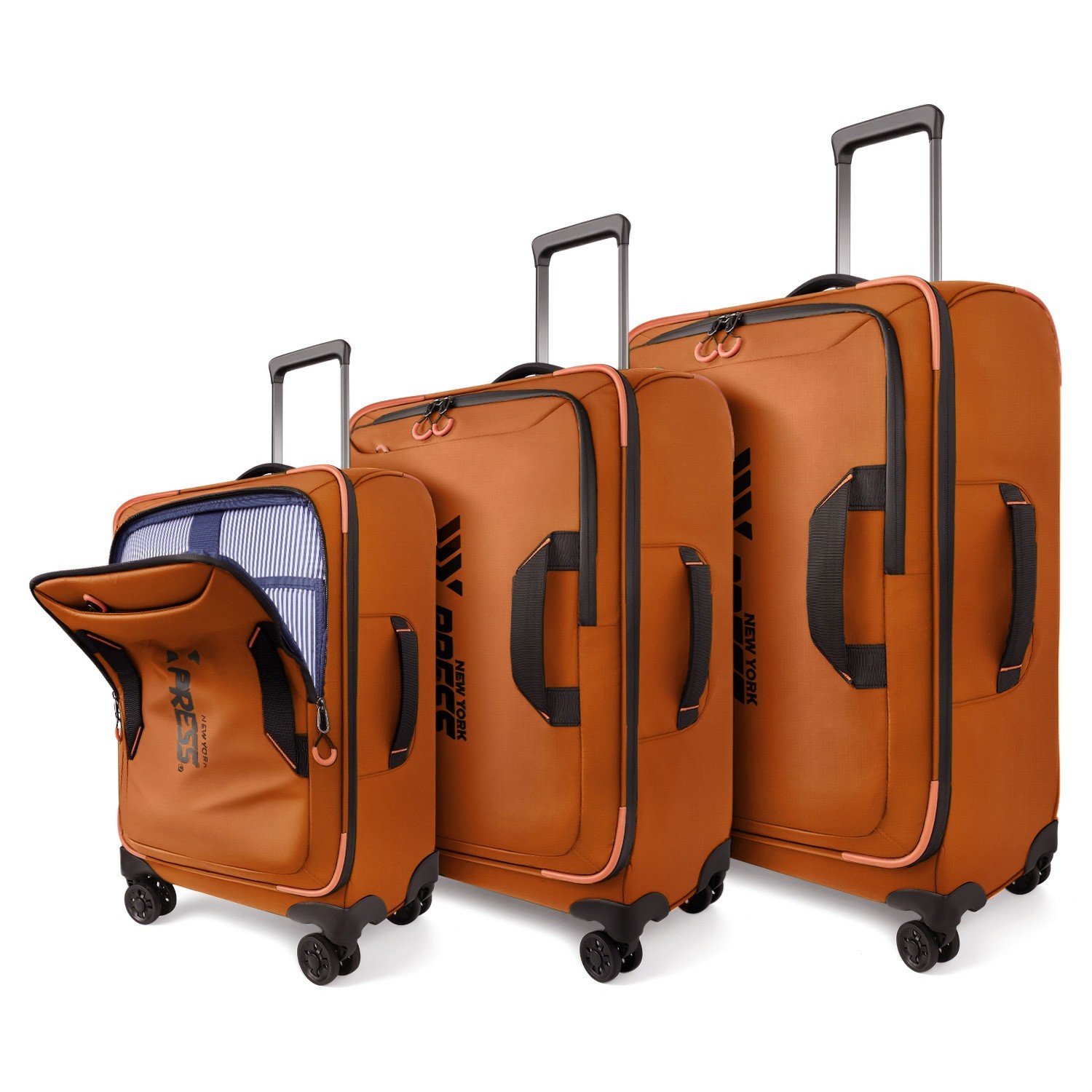 Set 22"+26"+30" Waterproof Soft Shell Travel Suitcase