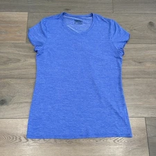 PATAGONIA Purple Shimmer Glorya Tee Short Sleeve Crewneck Soft Hiking Shirt Sz M